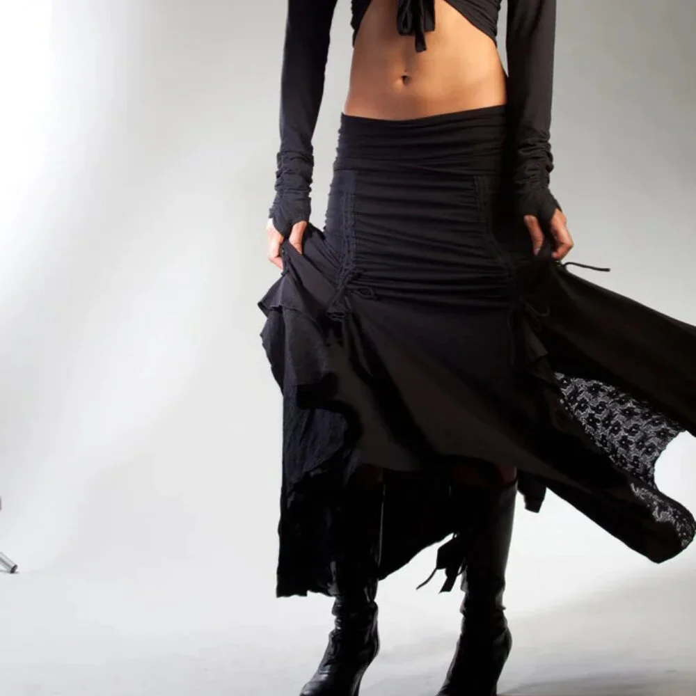 Flamenco Skirt - Black - Picture 2 of 3